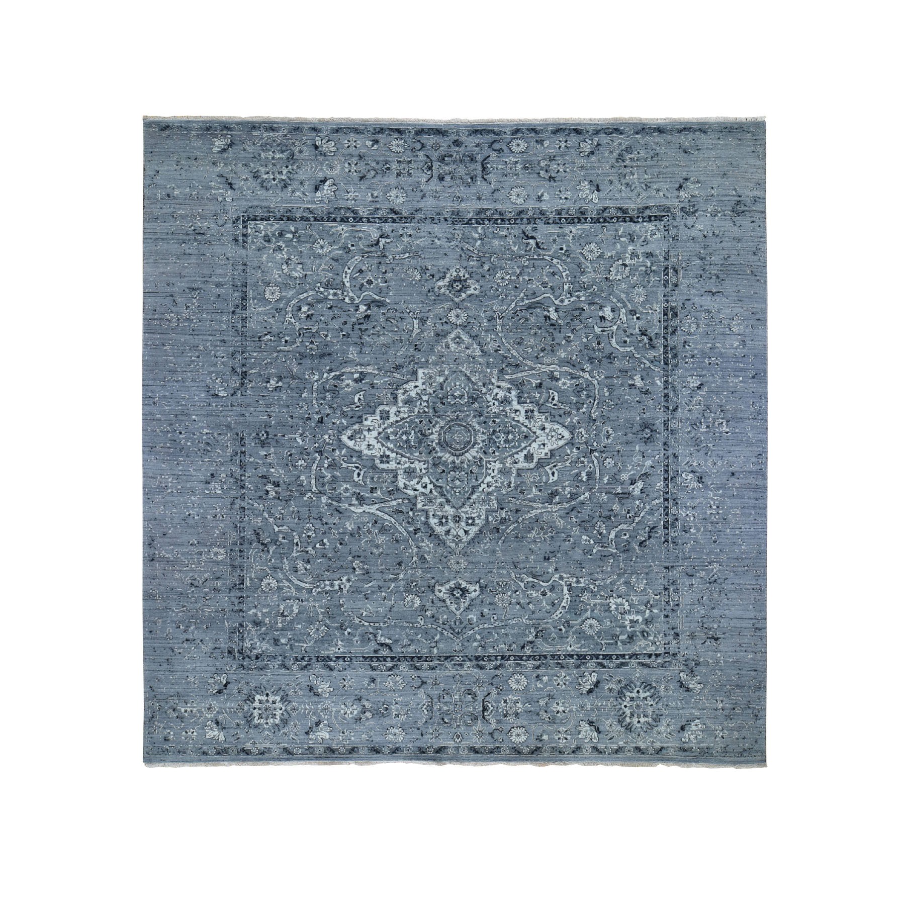 Transitional Silk Hand-Knotted Area Rug 10'0